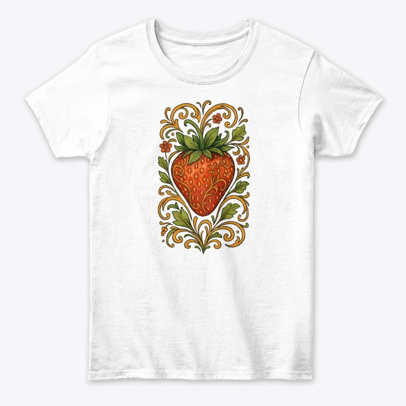 Ornate Strawberry Design Art