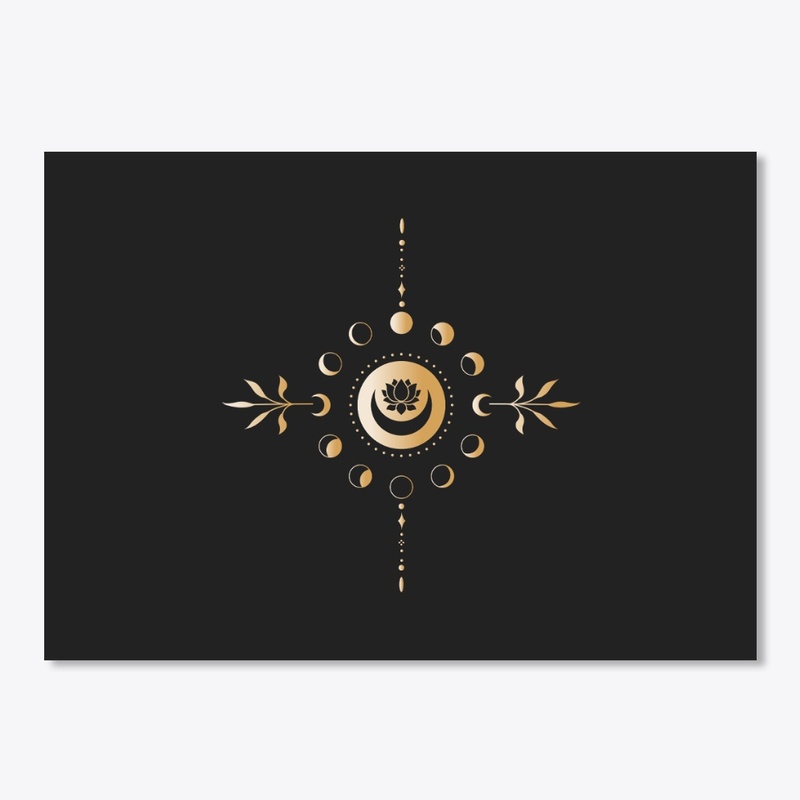mystical moon lotus  t-shirts
