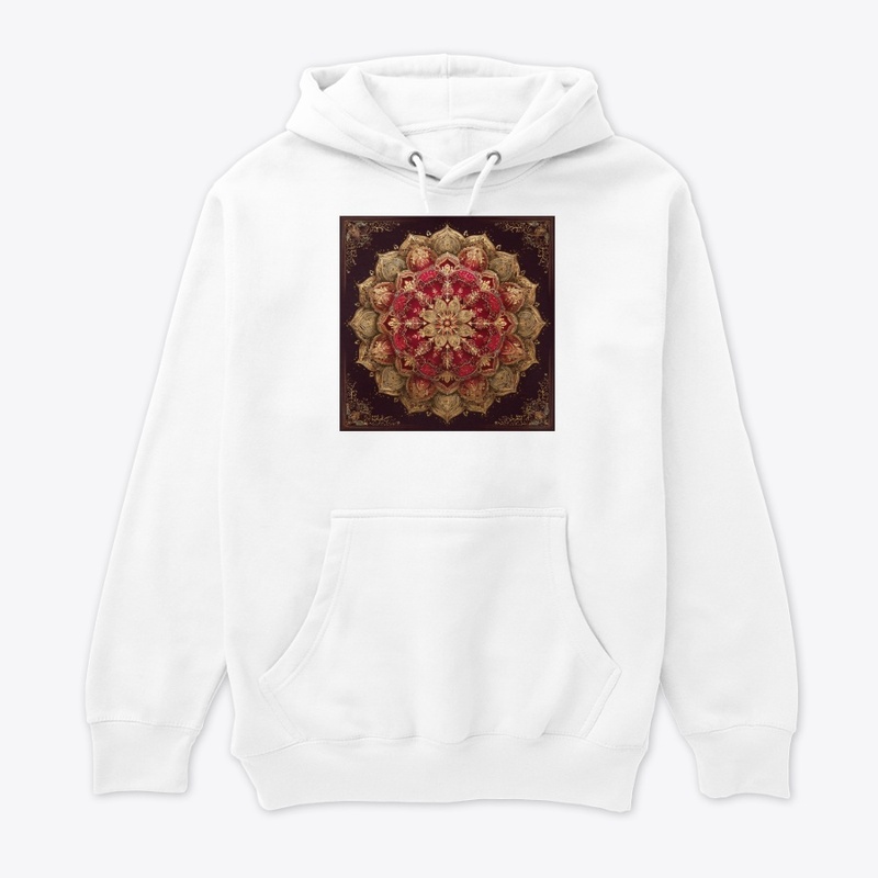 Red Gold Mandala Vintage Design