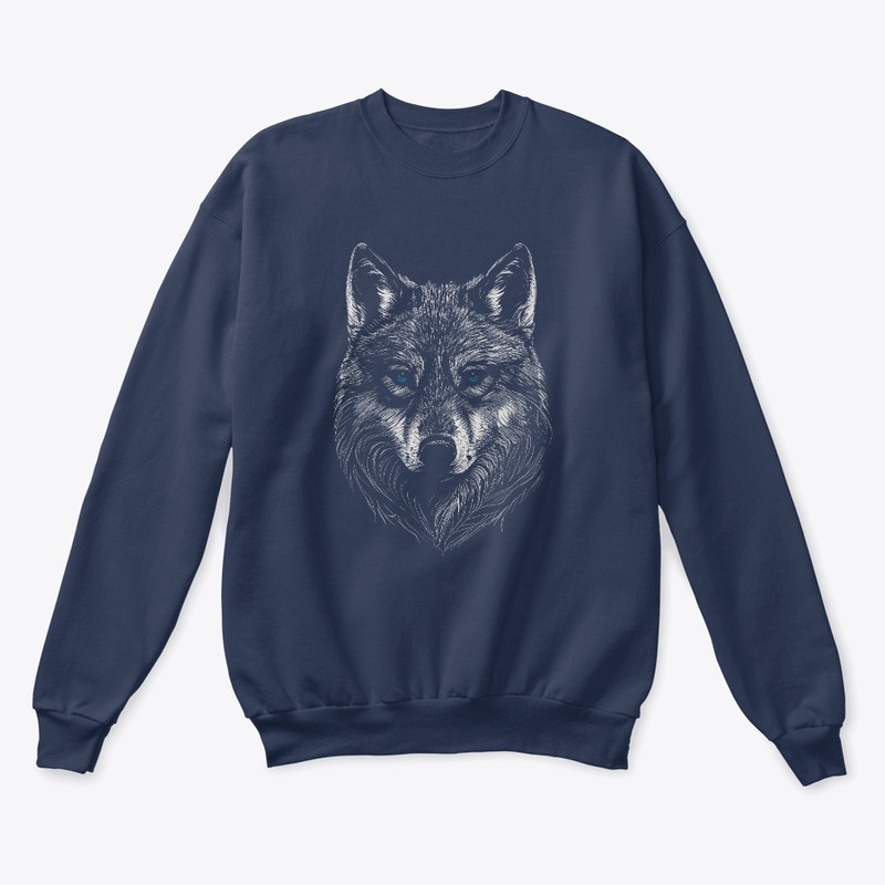 Beautiful Wolf Head Wildlife Design