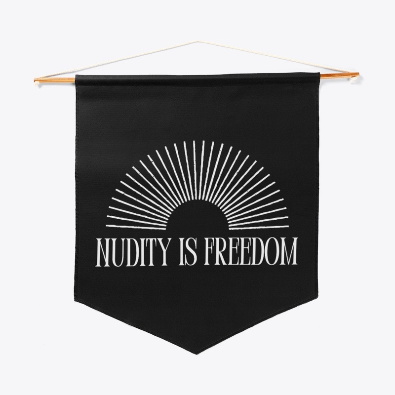 Nudity is Freedom Rainbow White
