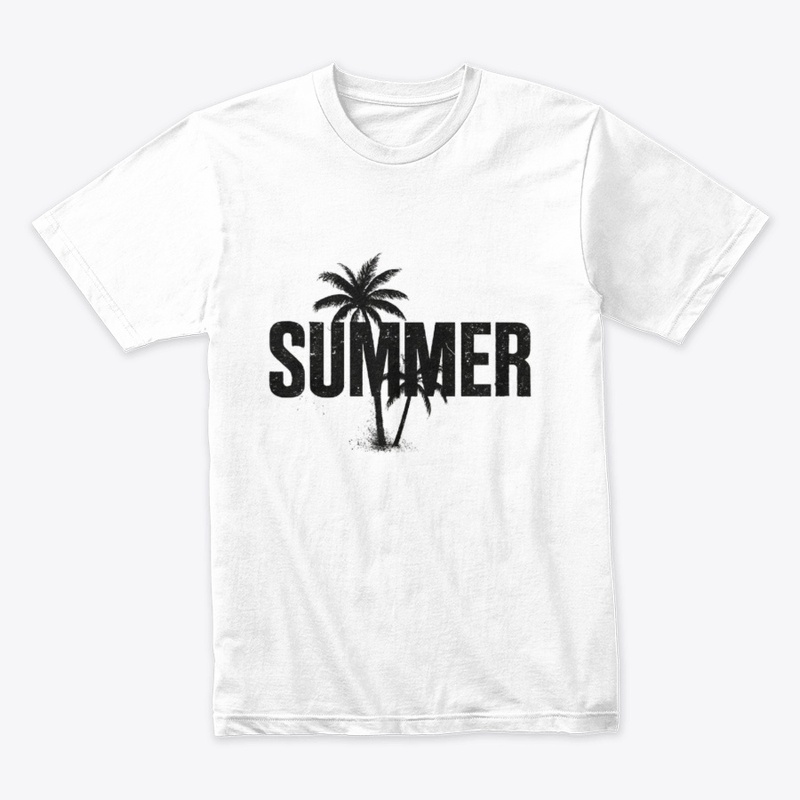 Grunge Palm "SUMMER" Silhouette Design