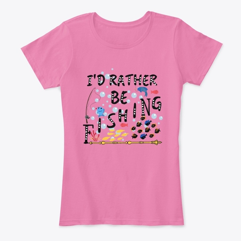 I'D RATHER BE FISHING hand lettering