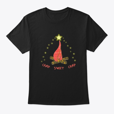 Camp Sweet Camp 3 Black T-Shirt Front