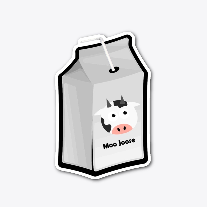 Moo Joose Sticker, Milk, Cow, Cute