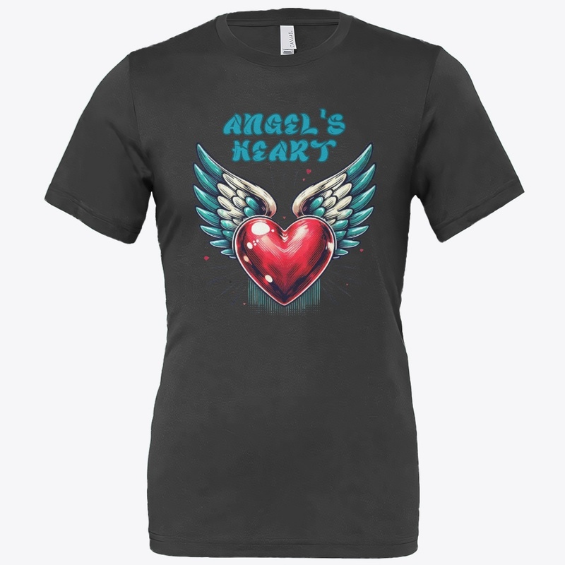 Angel's Heart with Radiant Wings