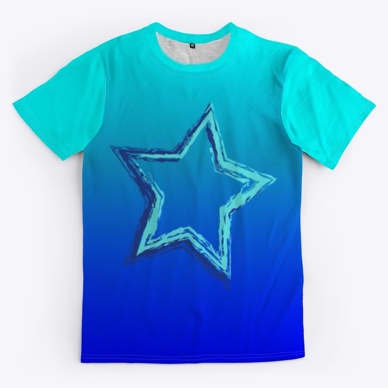 Green and Blue Star Tee