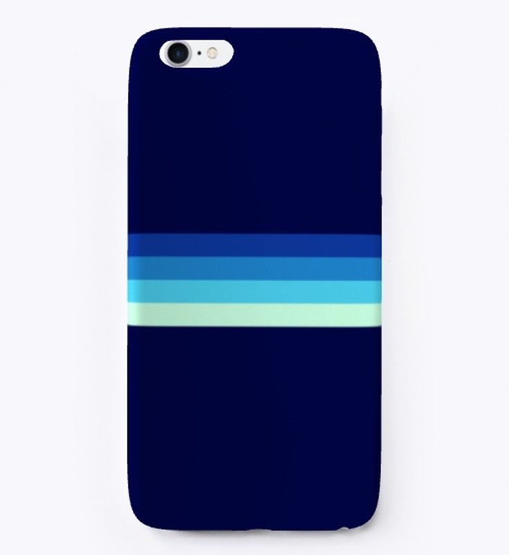 Classic Blue Maritime  Retro Stripes