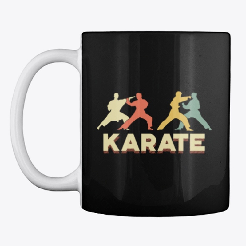 Retro Silhouette Vintage Karate Lover