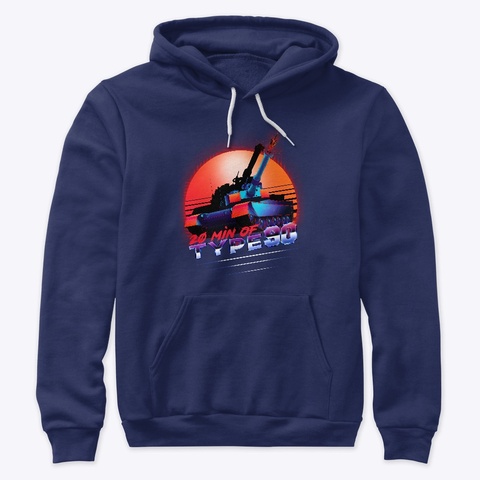 Type 90 Retro Design 1 Navy áo T-Shirt Front