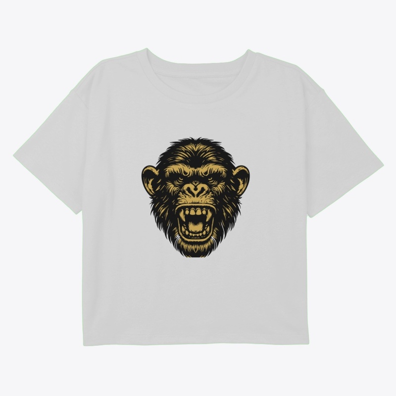 Angry Chimpanzee Head Design