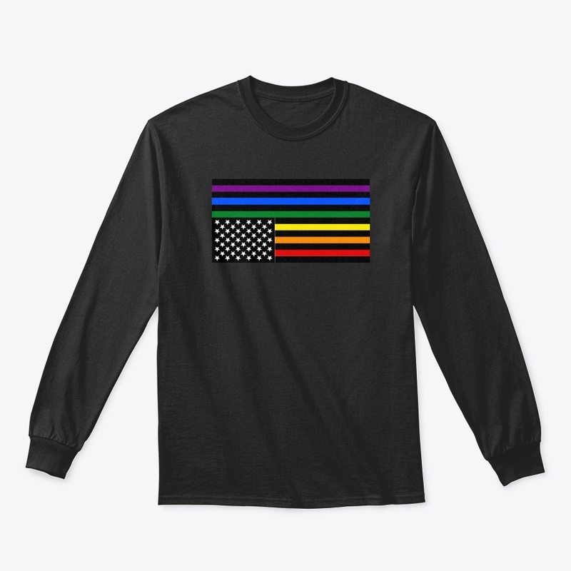US Flag Distress Rainbow