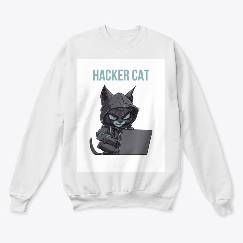 Hacker cat t shirt 