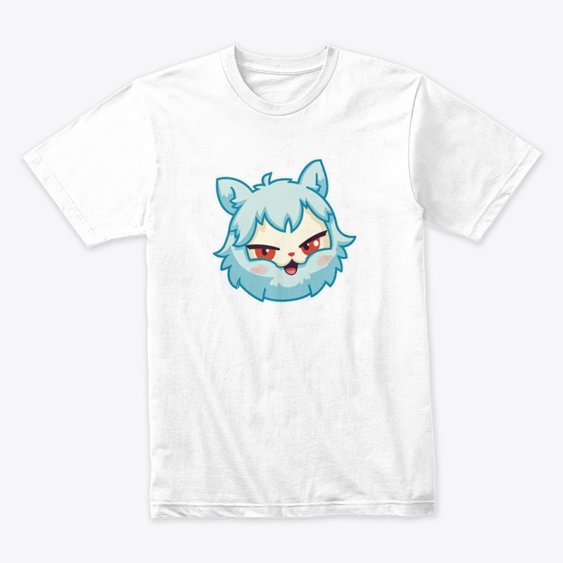 Adorable Blue Cat Face Cartoon Design