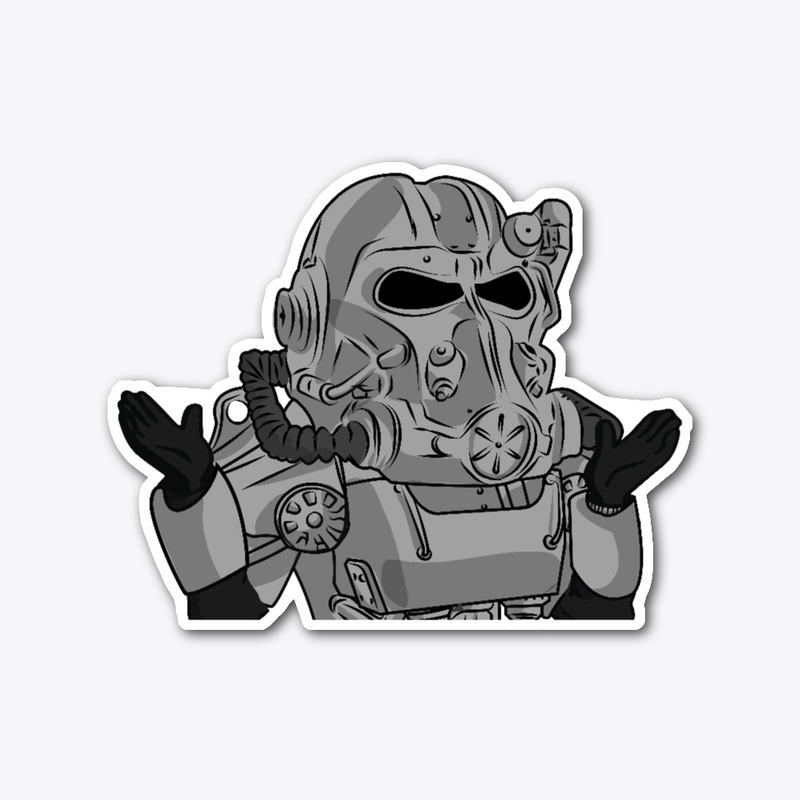 JG | T-60 Mascot "Arms Up" Sticker
