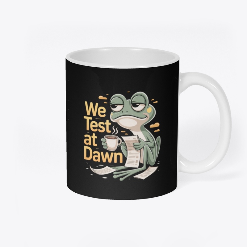 We Test At Dawn Funny Frog Test Day