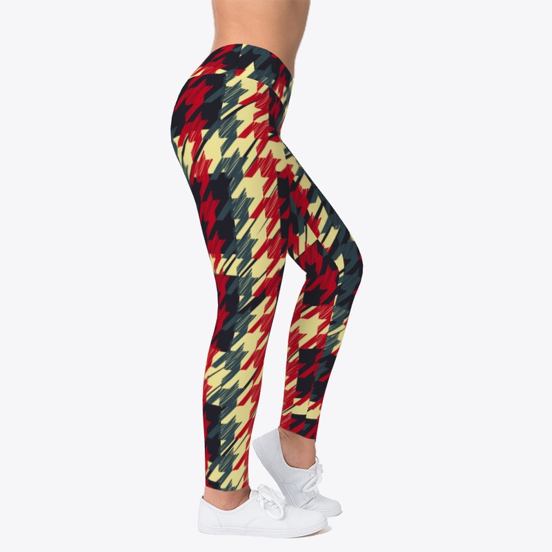 colorful houndstooth Leggings
