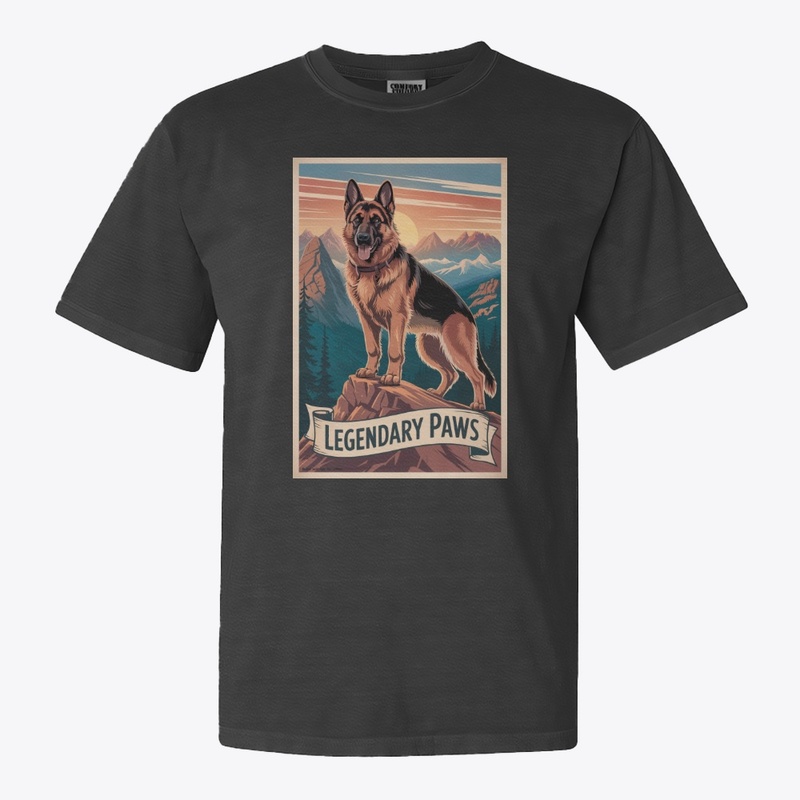 Adventure German Shepherd Poster Tee