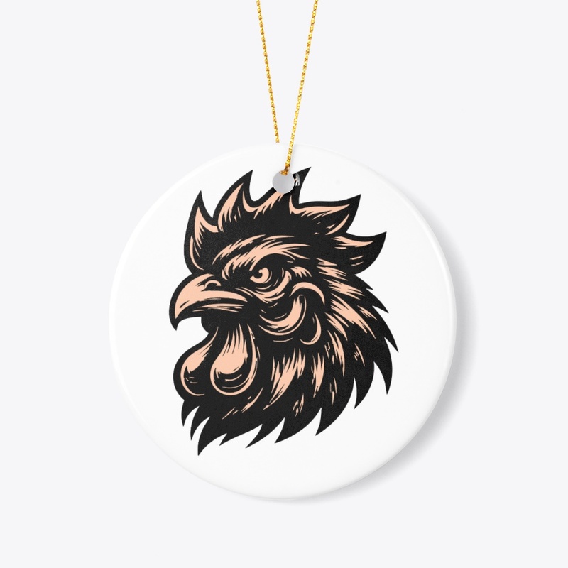 Bold Angry Chicken Illustration
