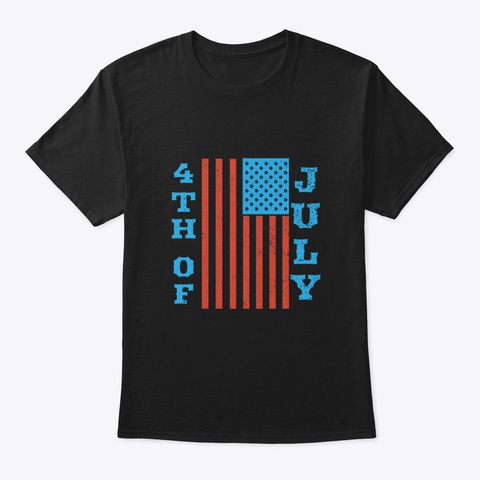 4 Th Of July Tkf51 Black T-Shirt Front