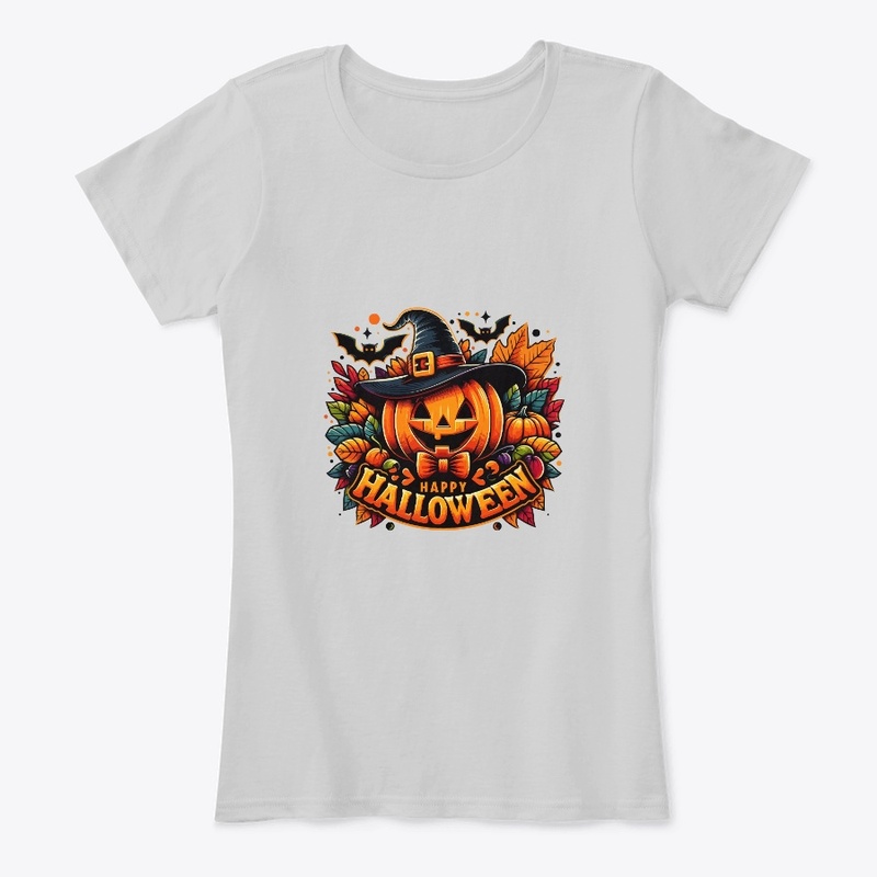Halloween Pumpkin and Flowers T-Shirt