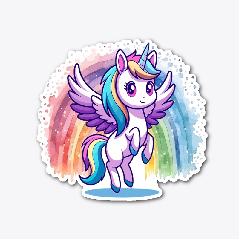 RAINBOW DREAM UNICORN STICKER