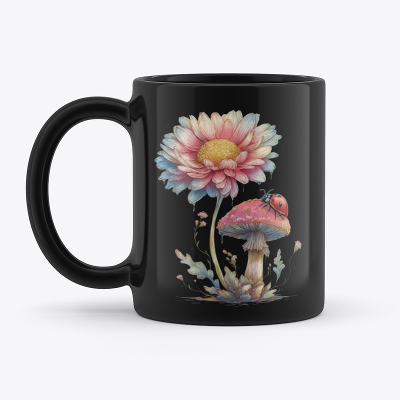 Whimsical Daisy Mushroom