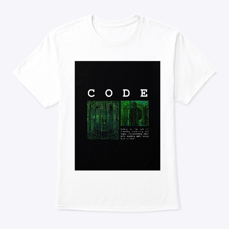 Round Neck- coding Print 
