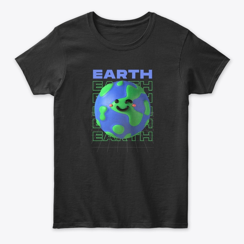 Earth Graphic Black T-Shirt