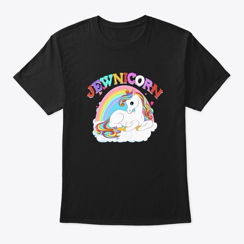 Jewnicorn Shirt Funny Jewish Unicorn Pas Black T-Shirt Front