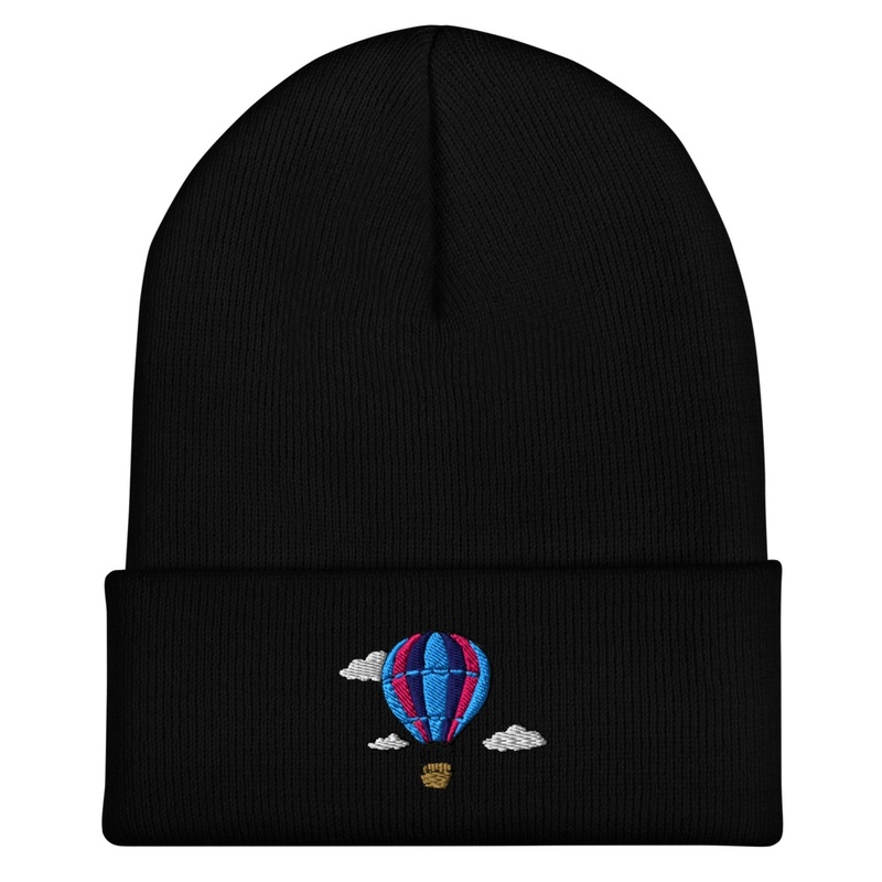 Hot Air Balloon Embroidered Beanie