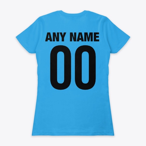 Sport  Logo  Turquoise T-Shirt Back