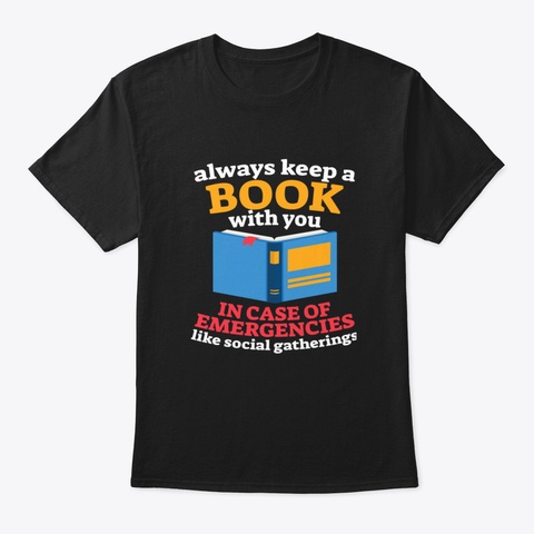 Books Librarian Apparel Black T-Shirt Front