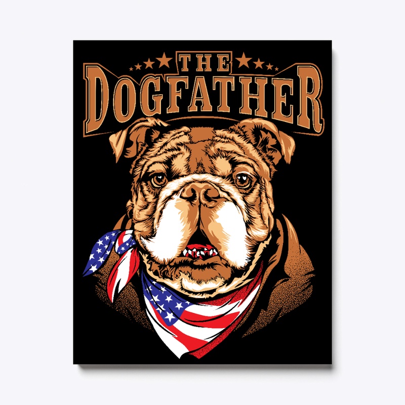 American Bulldog Canvas great gift