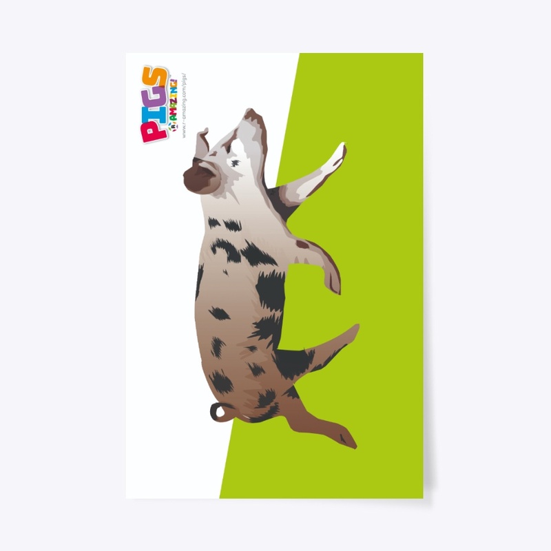 Running Pig Poster