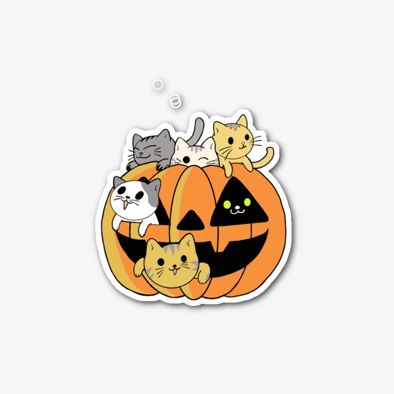 Funny Meowtain Cat Halloween Pumpkin