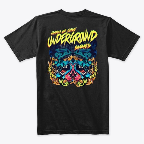 Underground Tee Black T-Shirt Back