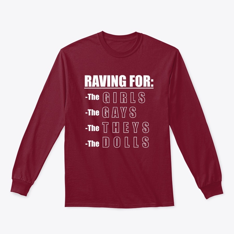 "Raving For": White Lettering