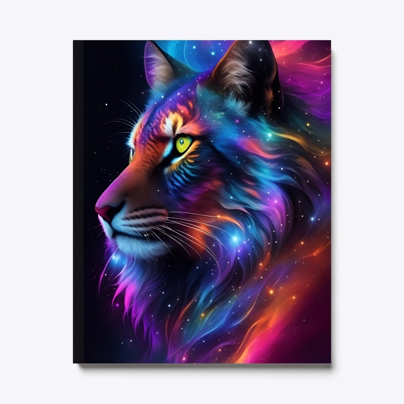 Galaxy Lion Silhouette Wall Art