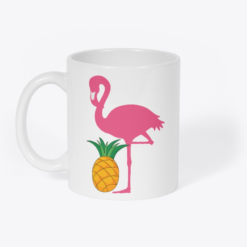 Flamingo & Pineapple Logo Coffee Mug