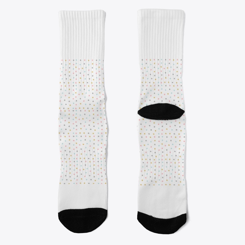 Cute colorful cat paws lovers pattern