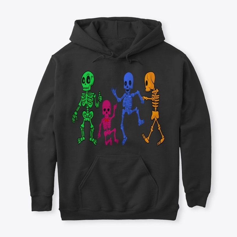 skeleton family happy halloween daY