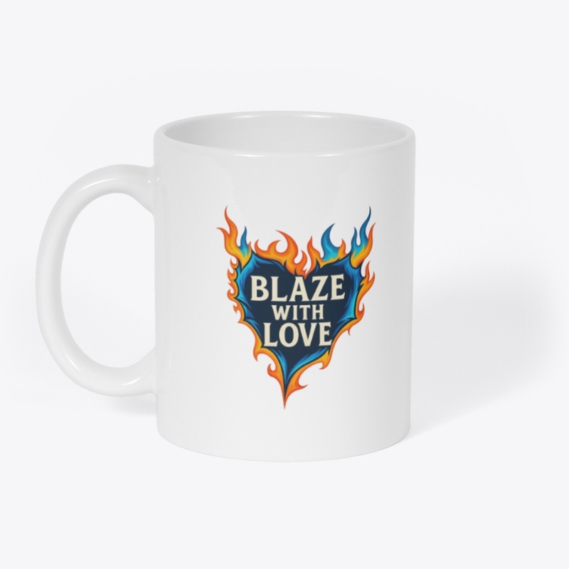Blaze With Love – Flaming Heart Print