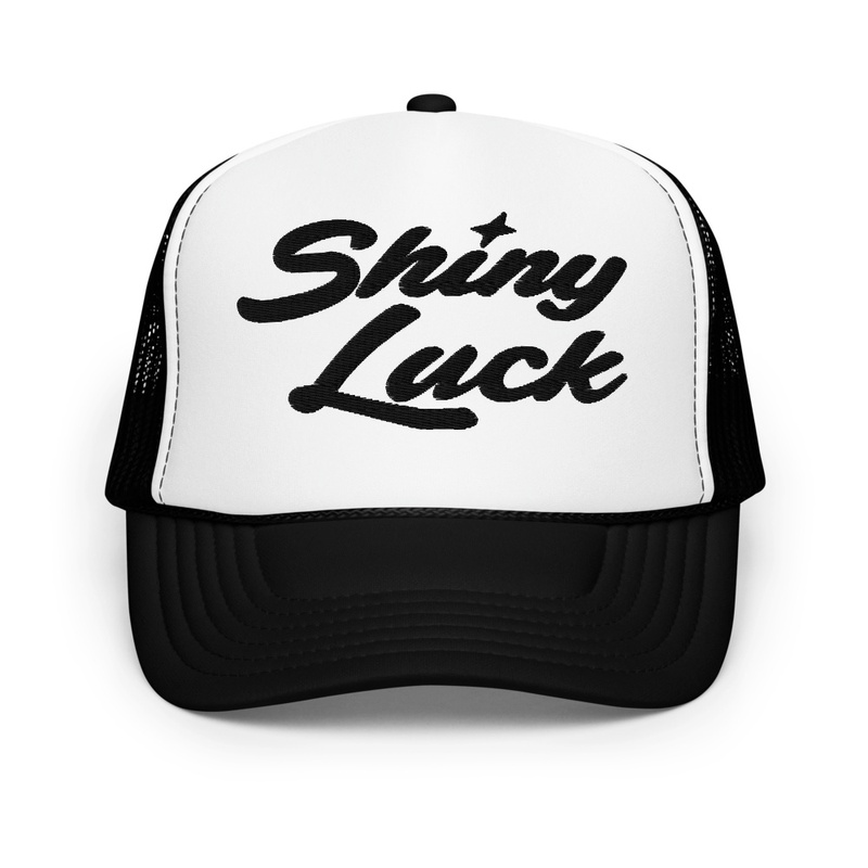 Shiny Luck Text Foam Trucker 