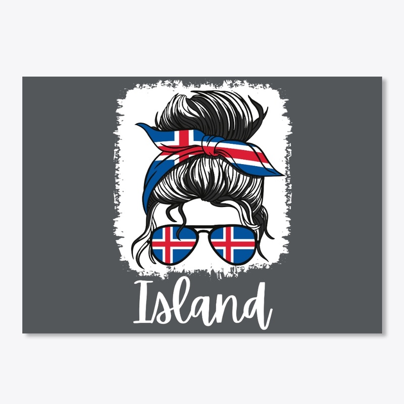  Island Iceland Flag Girls Icelandic