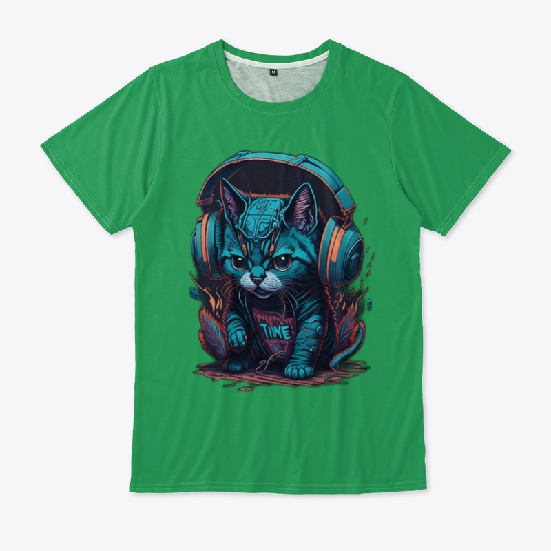Cat with Music T-Shirt