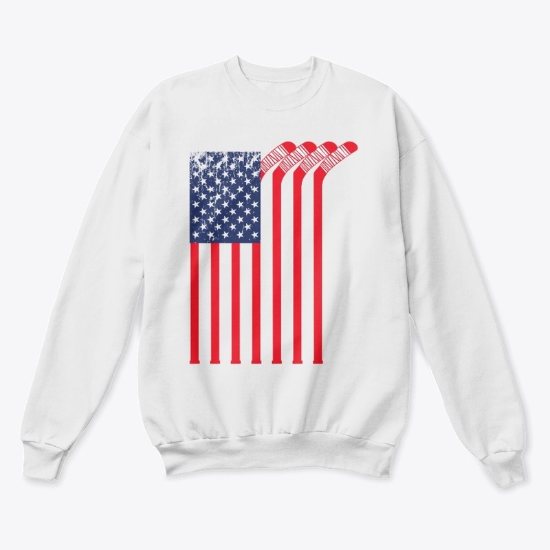 Hockey Stick American Flag USA Gifts
