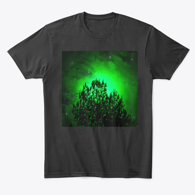 green tree glowing
