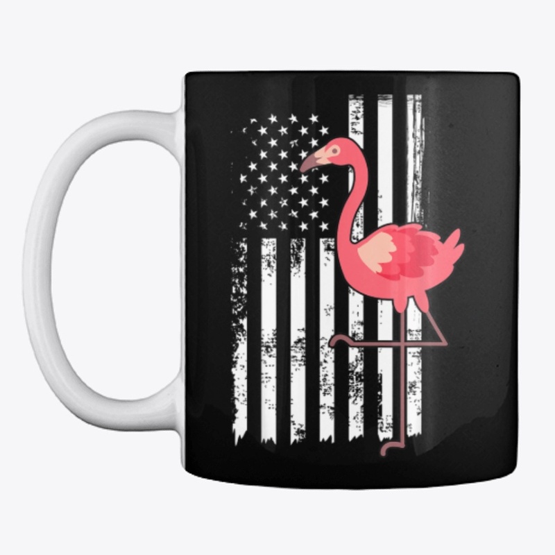 American Flag Pink Flamingo