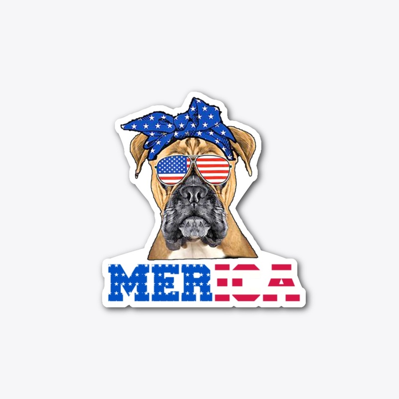 American Flag Boxer T-shirt